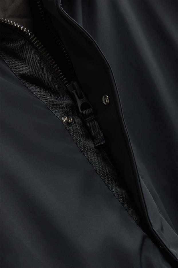 Men - Parka with hood - lined - water-repellent - black