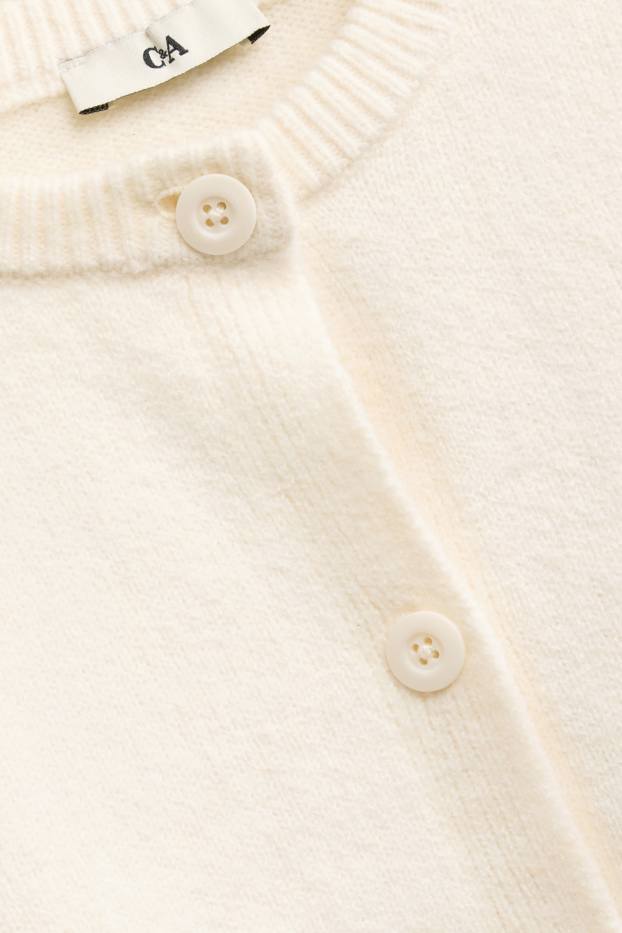 Kinder Mädchen - Strickjacke - cremeweiß