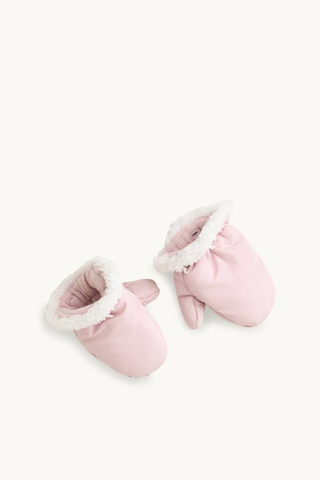 Bébés filles - Petites fleurs - combinaison de neige pour bébé - doublée - rose clair