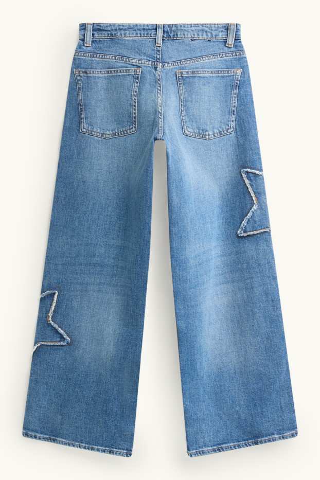 Bambine - Stella - jeans a gamba larga - jeans blu