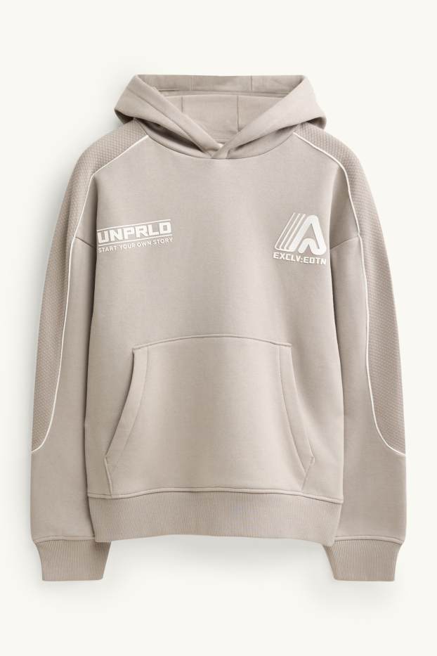 Enfants garçons - Sweat à capuche - taupe
