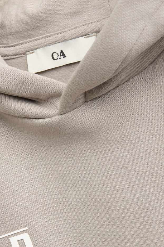 Enfants garçons - Sweat à capuche - taupe