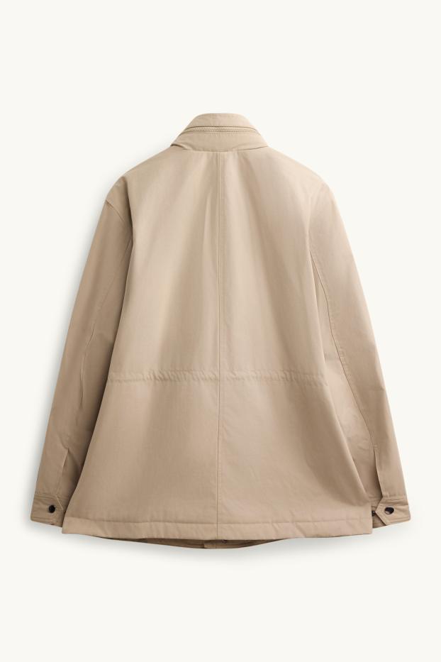 Herren - Jacke - gefüttert - wasserabweisend - beige