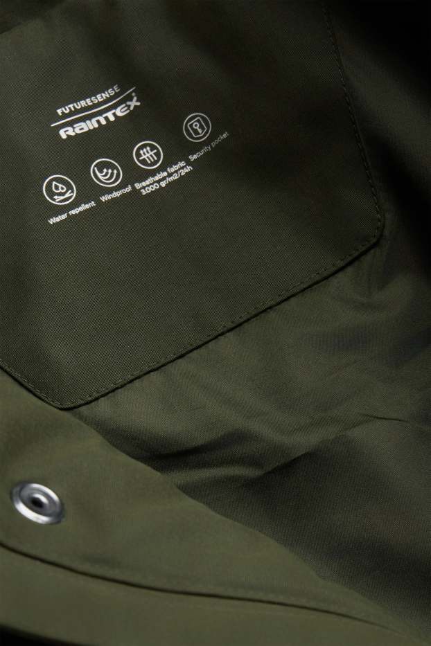 Herren - Jacke - gefüttert - wasserabweisend - dunkelgrün