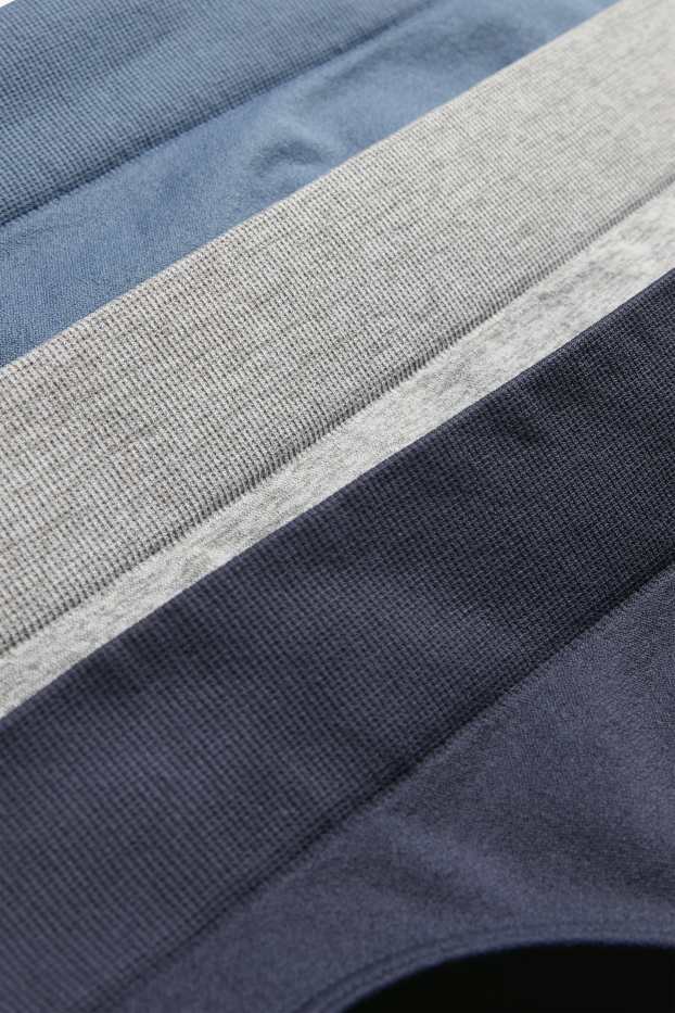 Dames - Set van 3 - slip - seamless - blauw / donkerblauw