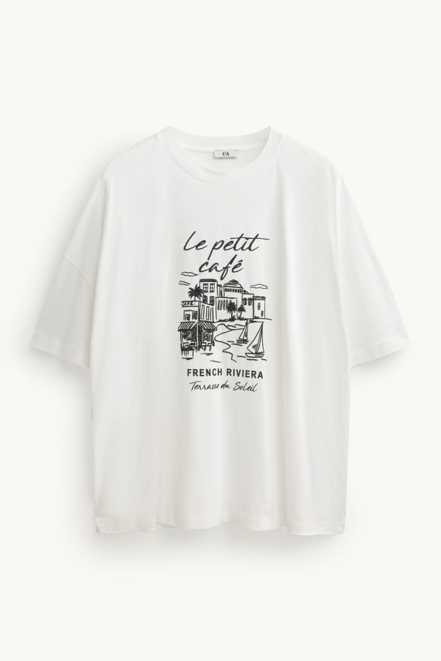 Women - T-shirt - regular fit - white