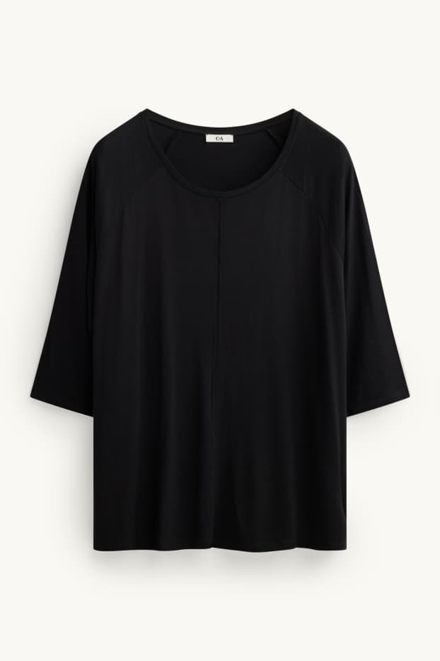 Femmes - T-shirt - relaxed fit - noir