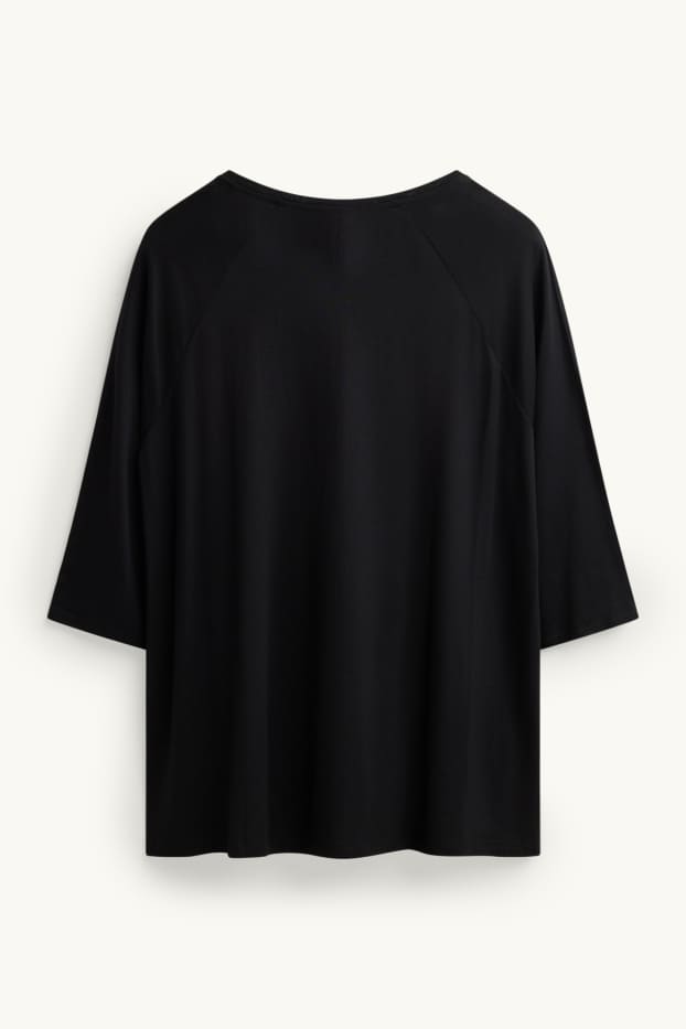 Femmes - T-shirt - relaxed fit - noir