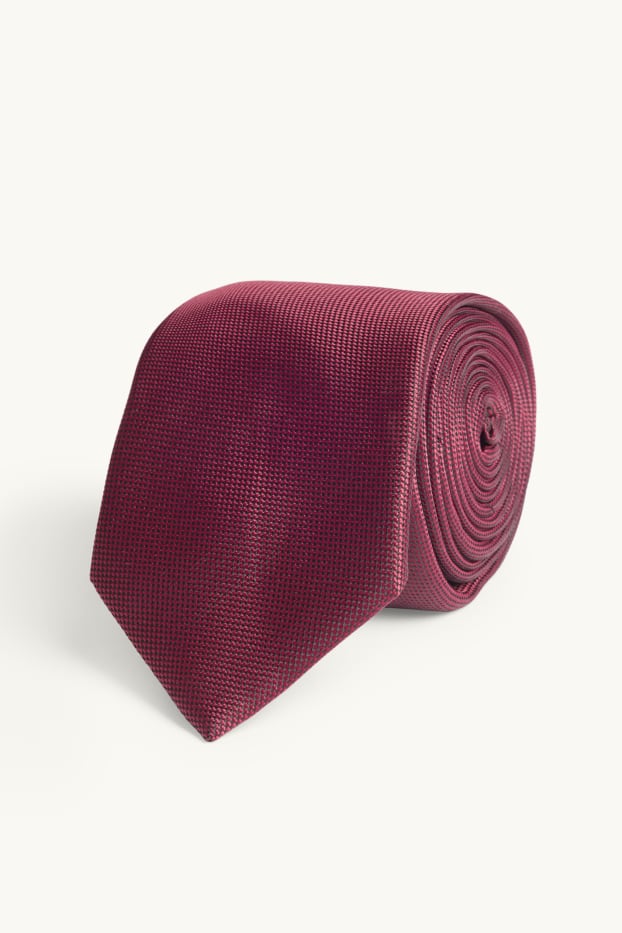 Men - Tie - dark red