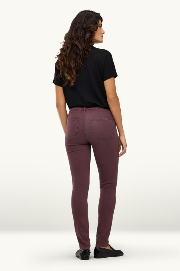 Dona - Jegging Jeans - high waist - bordeus