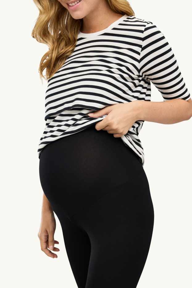 Damen - Umstands-Leggings - schwarz