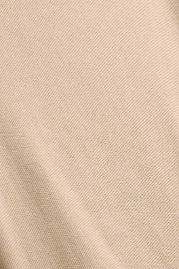 Dona - Samarreta de màniga llarga - slim fit - acanalada - torró