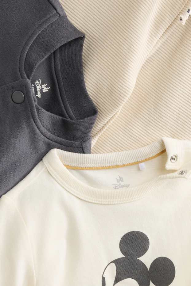 Bébés garçons - Mickey Mouse - ensemble pour bébé - 3 pièces - gris / beige