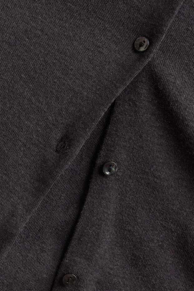 Dona - Càrdigan - look 2 en 1 - gris fosc jaspiat