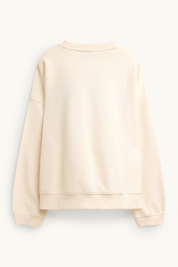Dámské - Mikina - oversized - Peanuts - béžová/bordeaux