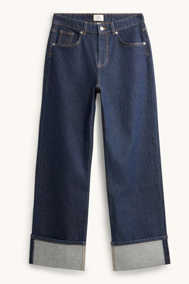 Femmes - Baggy jean - mid waist - jean bleu foncé
