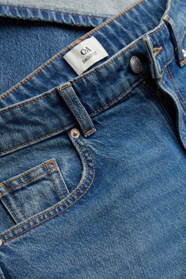 Damen - Baggy Jeans - Mid Waist - jeansblau