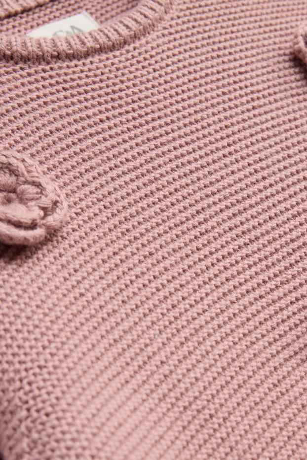 Baby Girls - Floral - baby jumper - pale pink