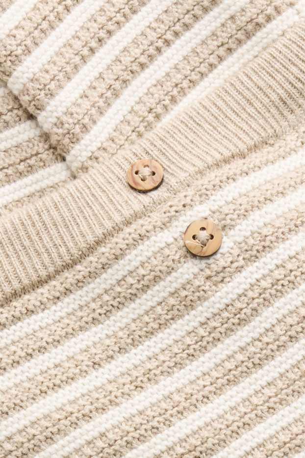 Unisex - Leggings in maglia per neonati - a righe - beige