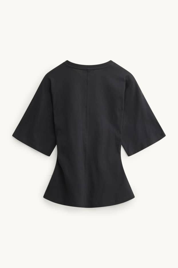 Dámské - Tričko - slim fit - černá