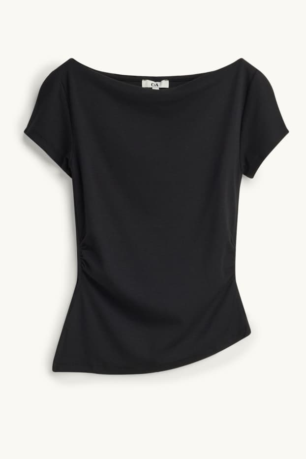 Women - T-shirt - slim fit - black