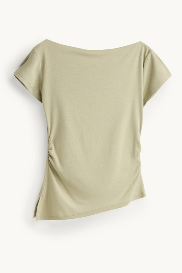 Femmes - T-shirt - slim fit - vert clair