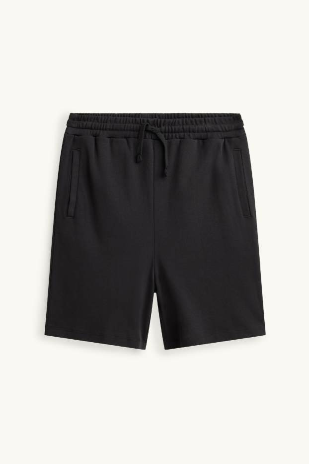 Uomo - Shorts di felpa - nero