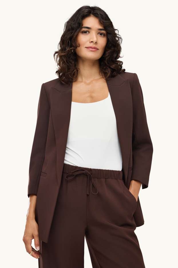 Damen - Business-Blazer - Regular Fit - braun