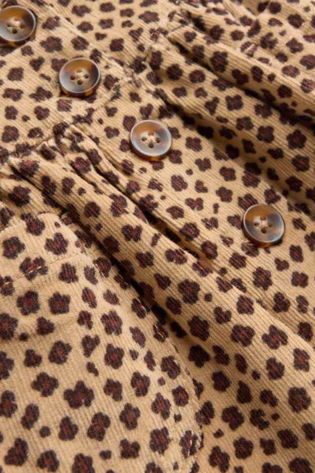 Enfants filles - Jupe en velours côtelé - à motif - LYCRA® - beige / marron