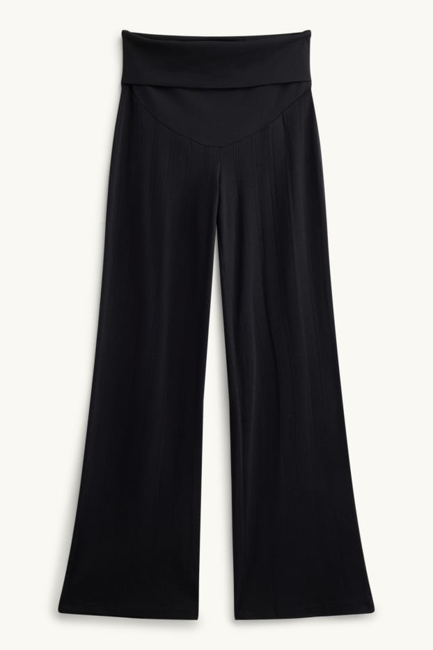 Women - Pointelle maternity pyjama bottoms - black