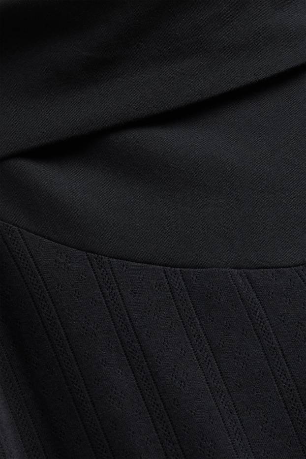 Women - Pointelle maternity pyjama bottoms - black
