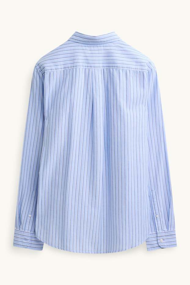 Hommes - Chemise - regular fit - col kent - à rayures - bleu clair