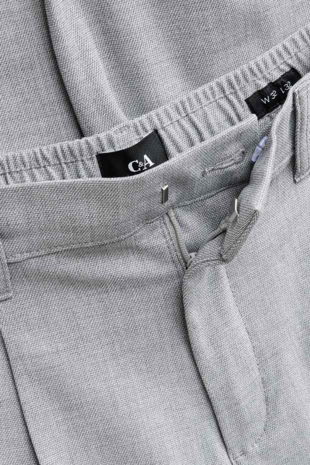 Heren - Chino - tapered fit - lichtgrijs