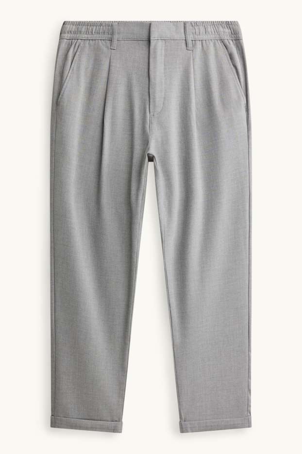 Heren - Chino - tapered fit - lichtgrijs