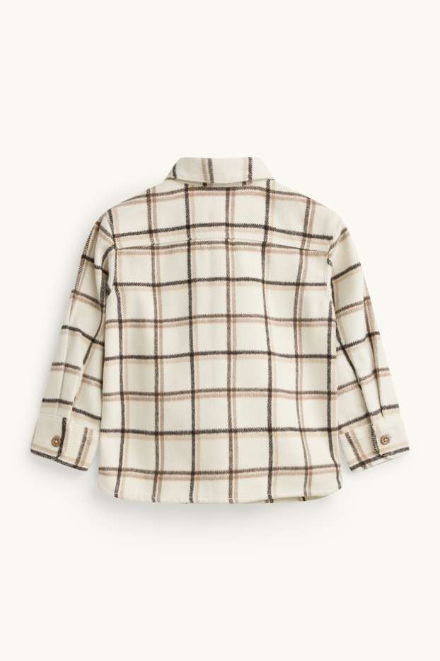 Bambini - Camicia - a quadretti - marrone / bianco crema