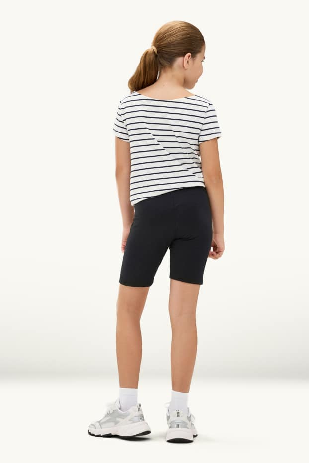 Copii - Fete - Multipack 5 perechi - pantaloni de ciclism - negru