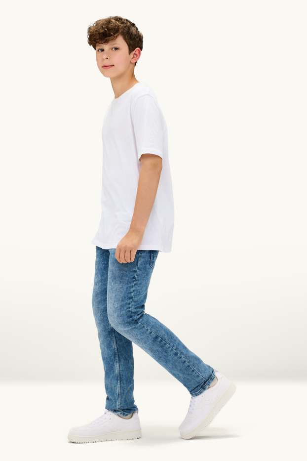 Nen - Slim jeans - texà blau