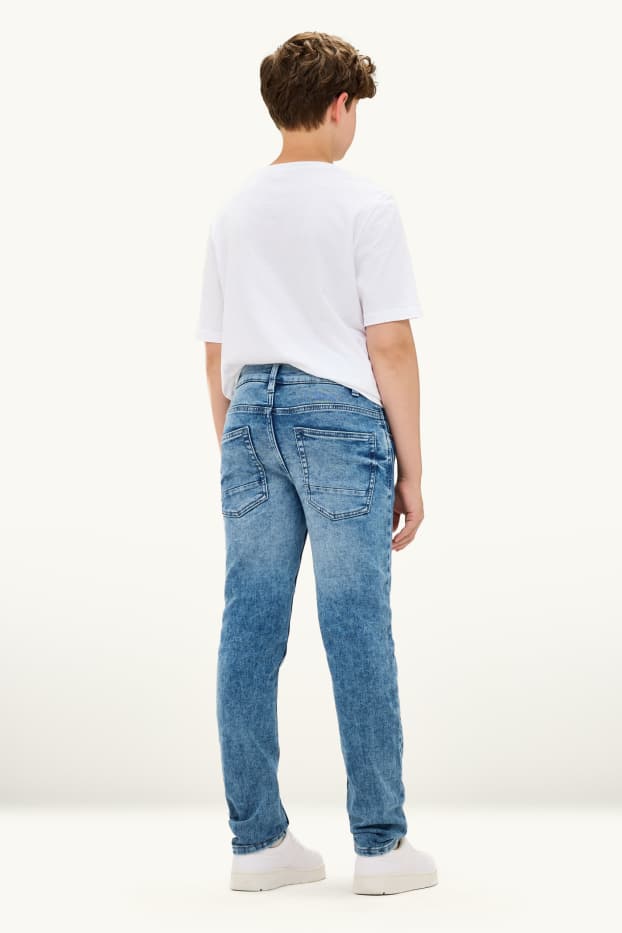 Nen - Slim jeans - texà blau