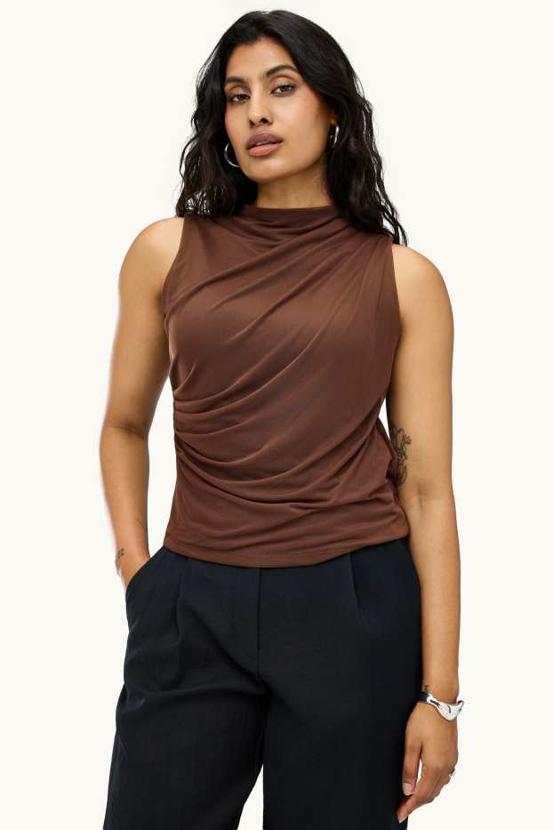 Damen - Top - braun