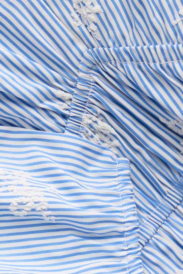 Women - Dress - blue / white