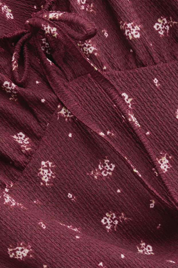 Women - A-line dress - floral - bordeaux