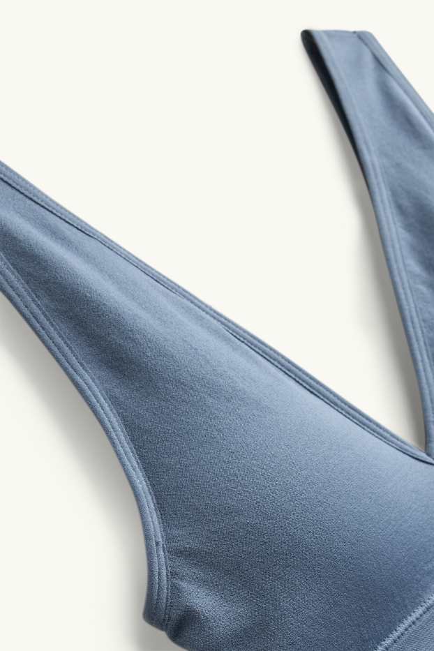 Women - Bralette - padded - seamless - blue