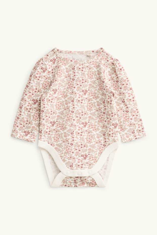 Baby Girls - Floral - baby outfit - 2 piece - coral