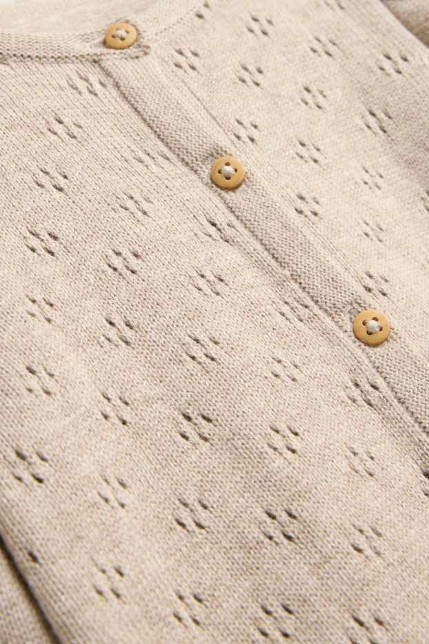Baby: meisjes - Pointelle baby-jumpsuit - beige-mix