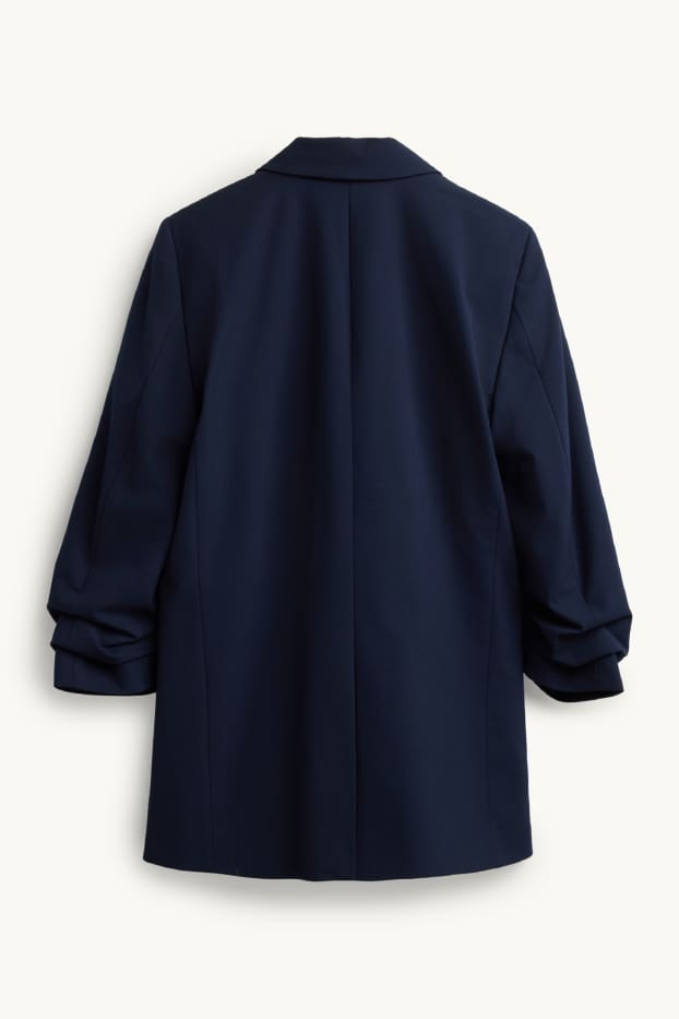 Femmes - Blazer long - regular fit - bleu foncé