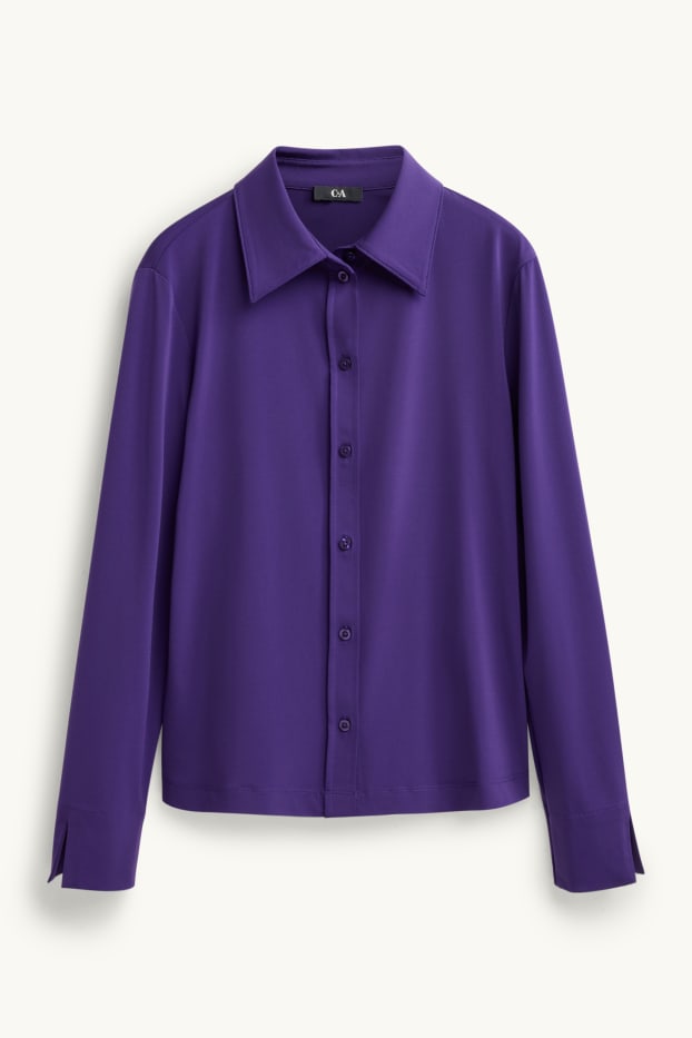 Femei - Bluză din jerseu - mov