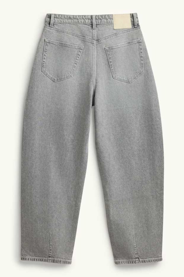 Damen - Barrel Jeans - High Waist - helljeansgrau