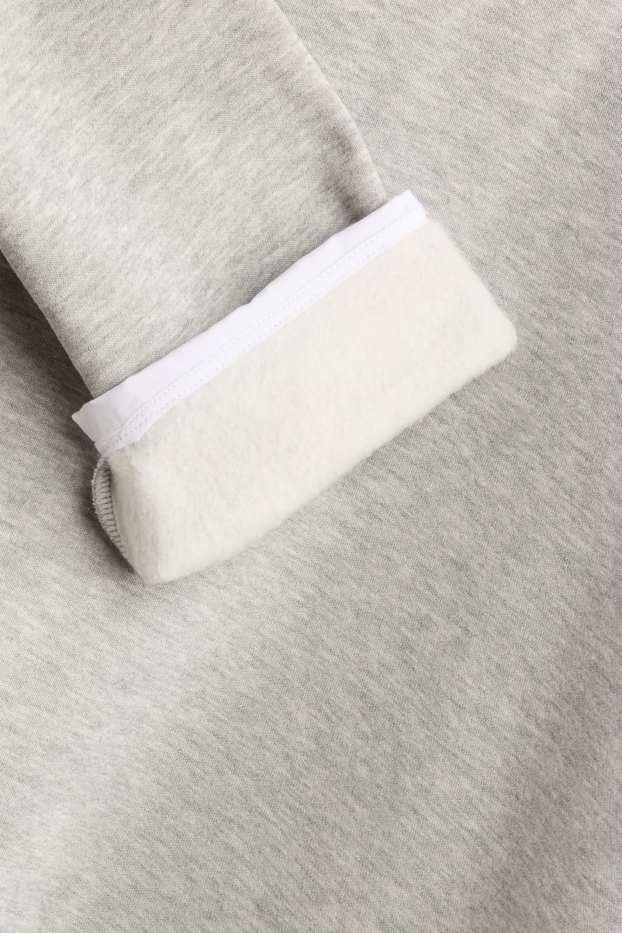 Women - Sweatshirt - 2-in-1 look - light gray