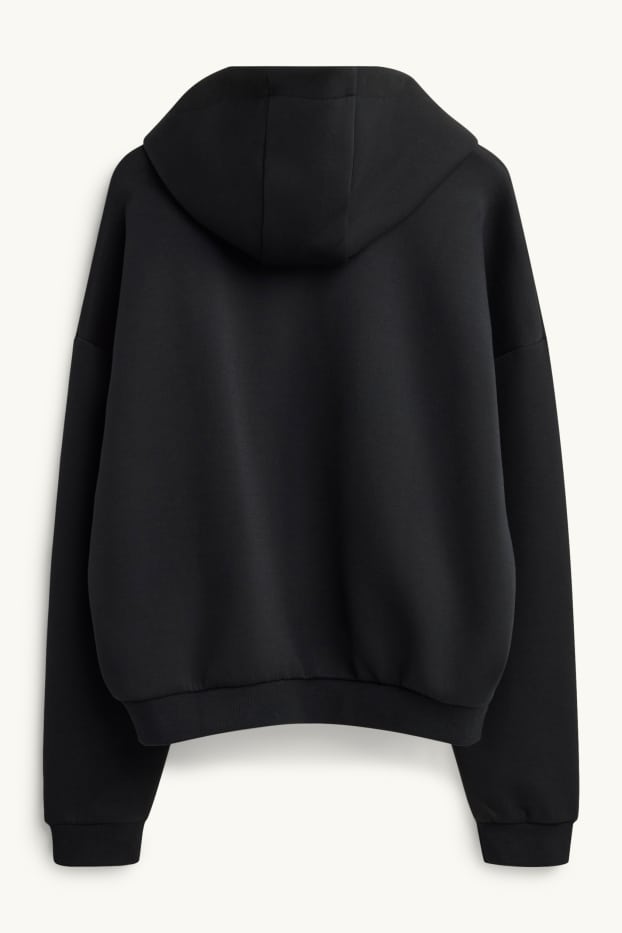 Herren - Sweatjacke mit Kapuze - schwarz
