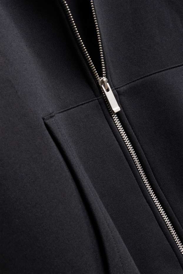 Herren - Sweatjacke mit Kapuze - schwarz